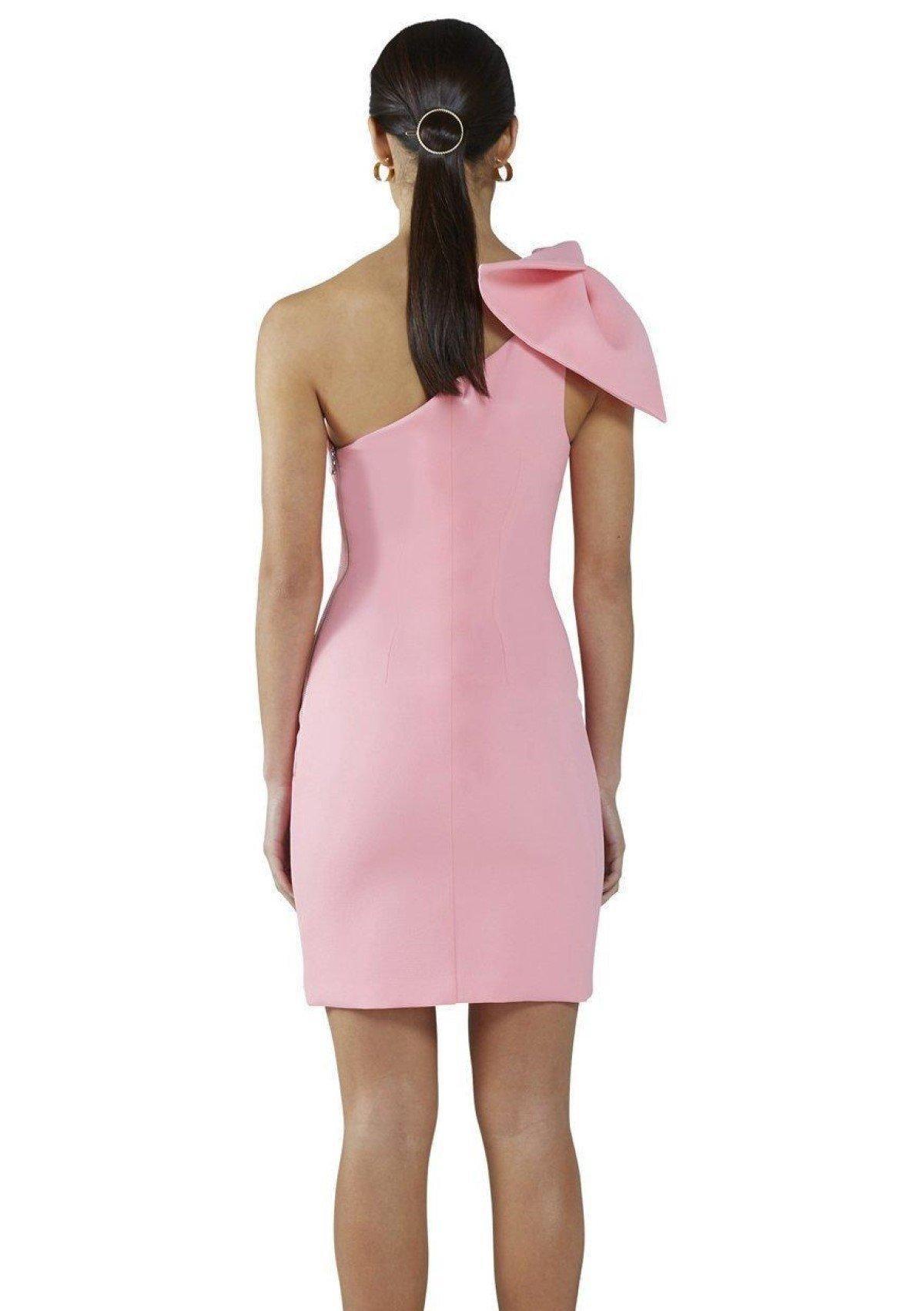 By Johnny Carnation Tie Shoulder Mini Dress Pink Size 6 photo 2