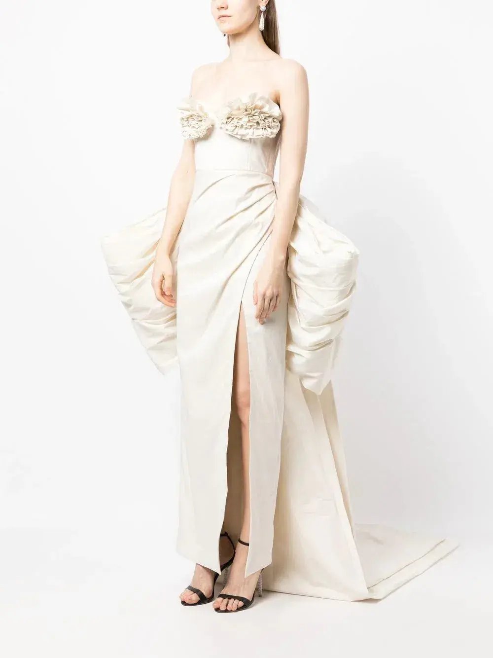 Rachel Gilbert Romy Gown Cream Size 10 photo 2