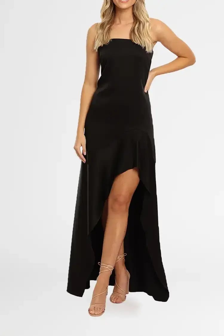 Camilla and Marc Strapless Akane Gown in Black Size 8 photo 2