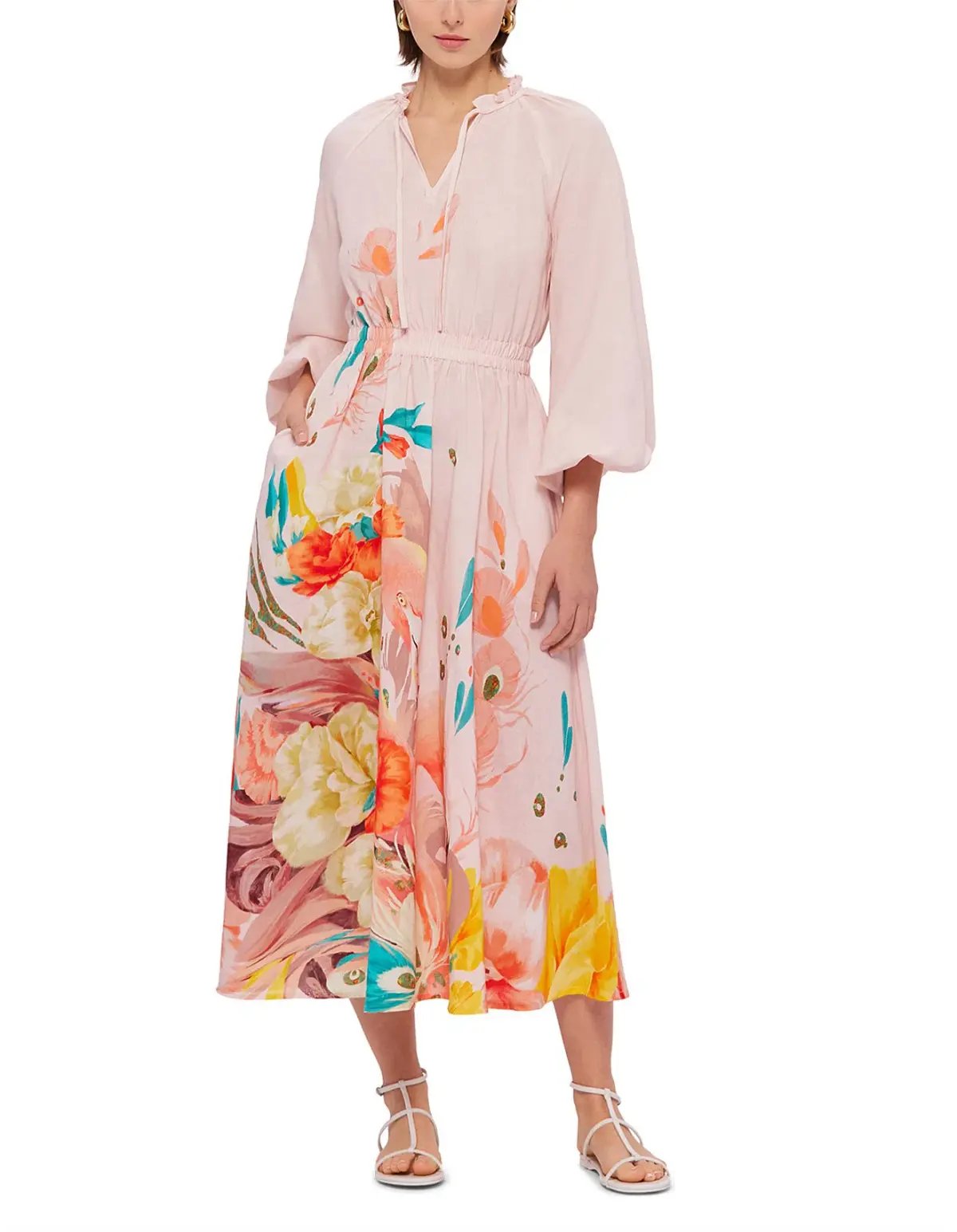 Leo Lin Pippa Midi Dress in Euphoria Print Size 10 photo 3