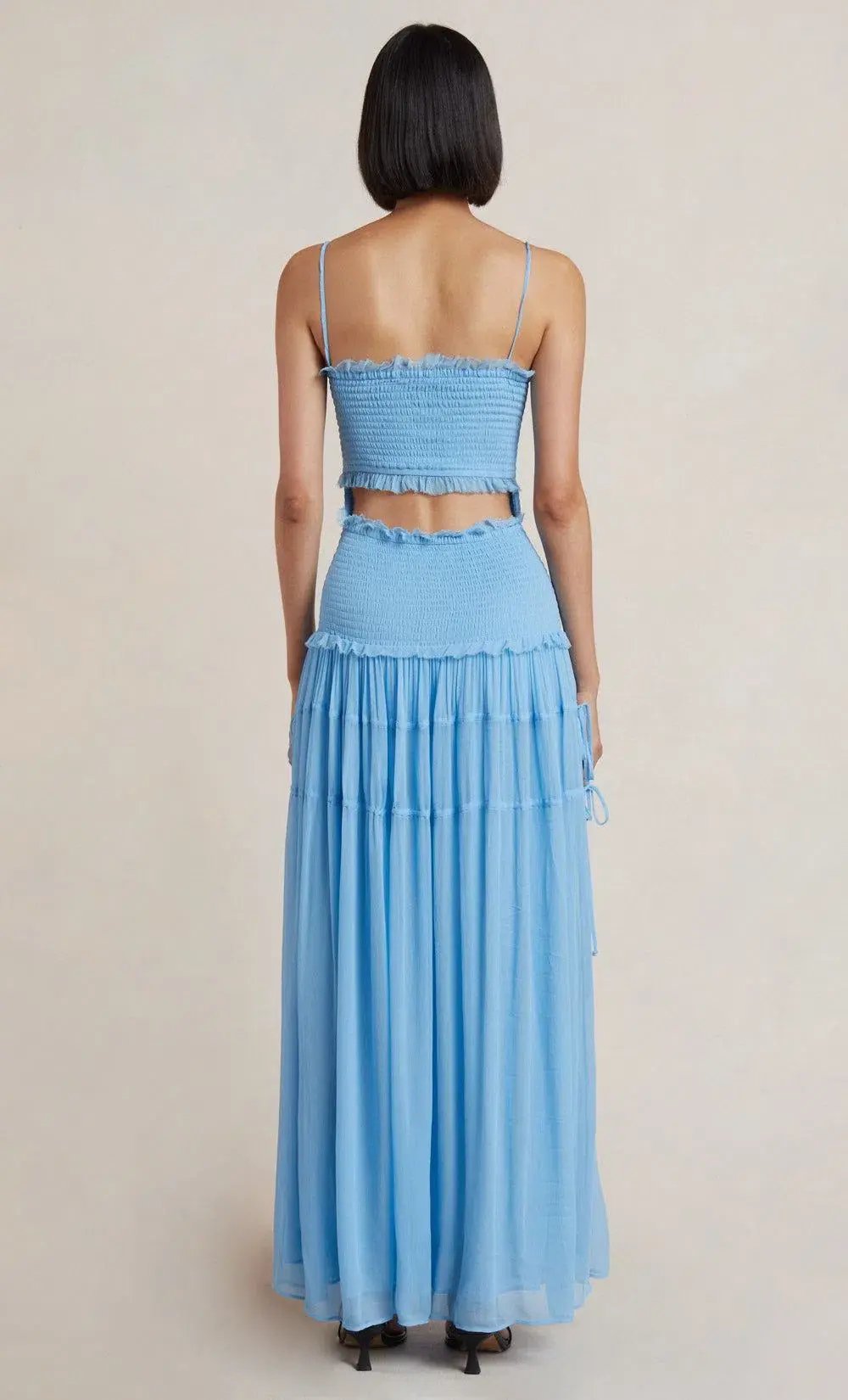 Bec and Bridge Charlotte Cut Out Maxi Dress Blue Size 8 photo 3
