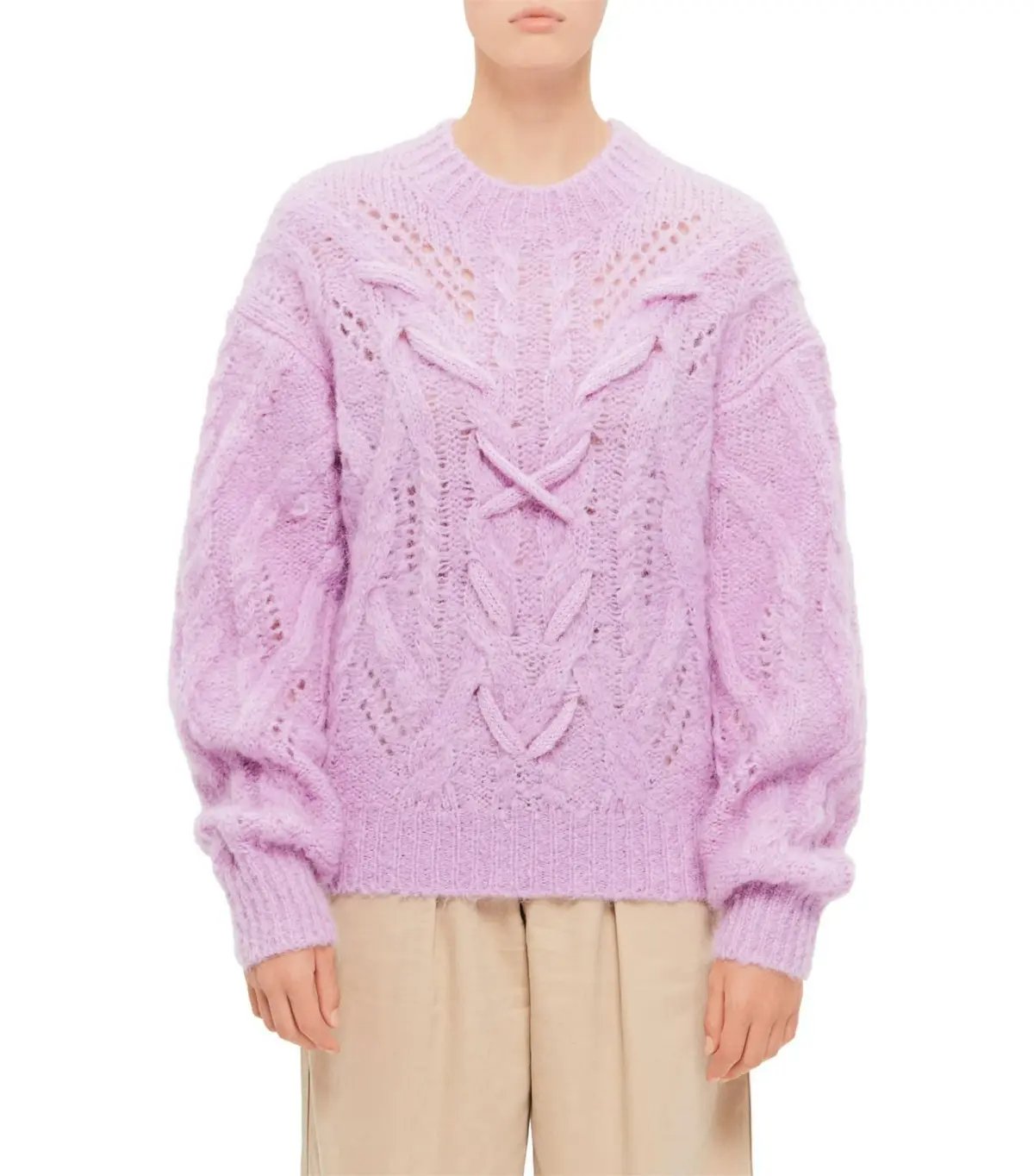 Isabel Marant Eline Chunky Knit Sweater Lilac Size 10/38 photo 2