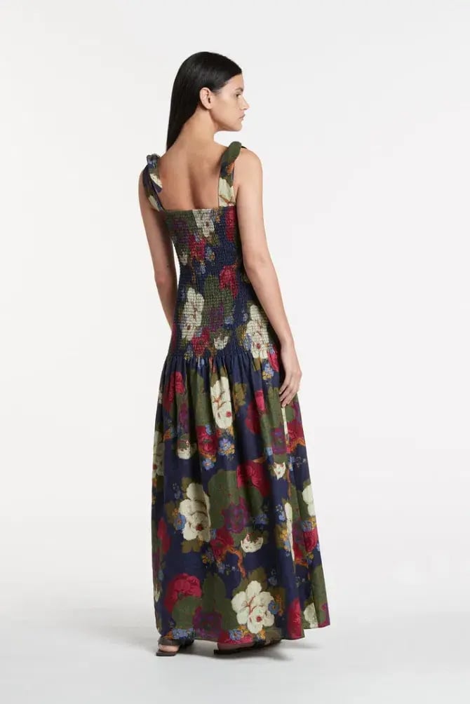 Sir the label Francesca Shirred Maxi Dress Merce Garcia Print Size 6 photo 2
