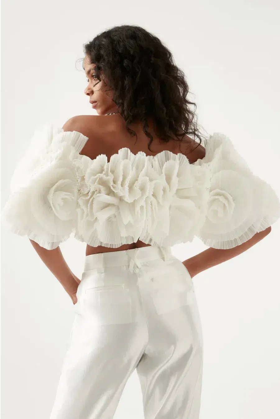 Aje Expressive Pleated Top White Size AU 14 photo 2
