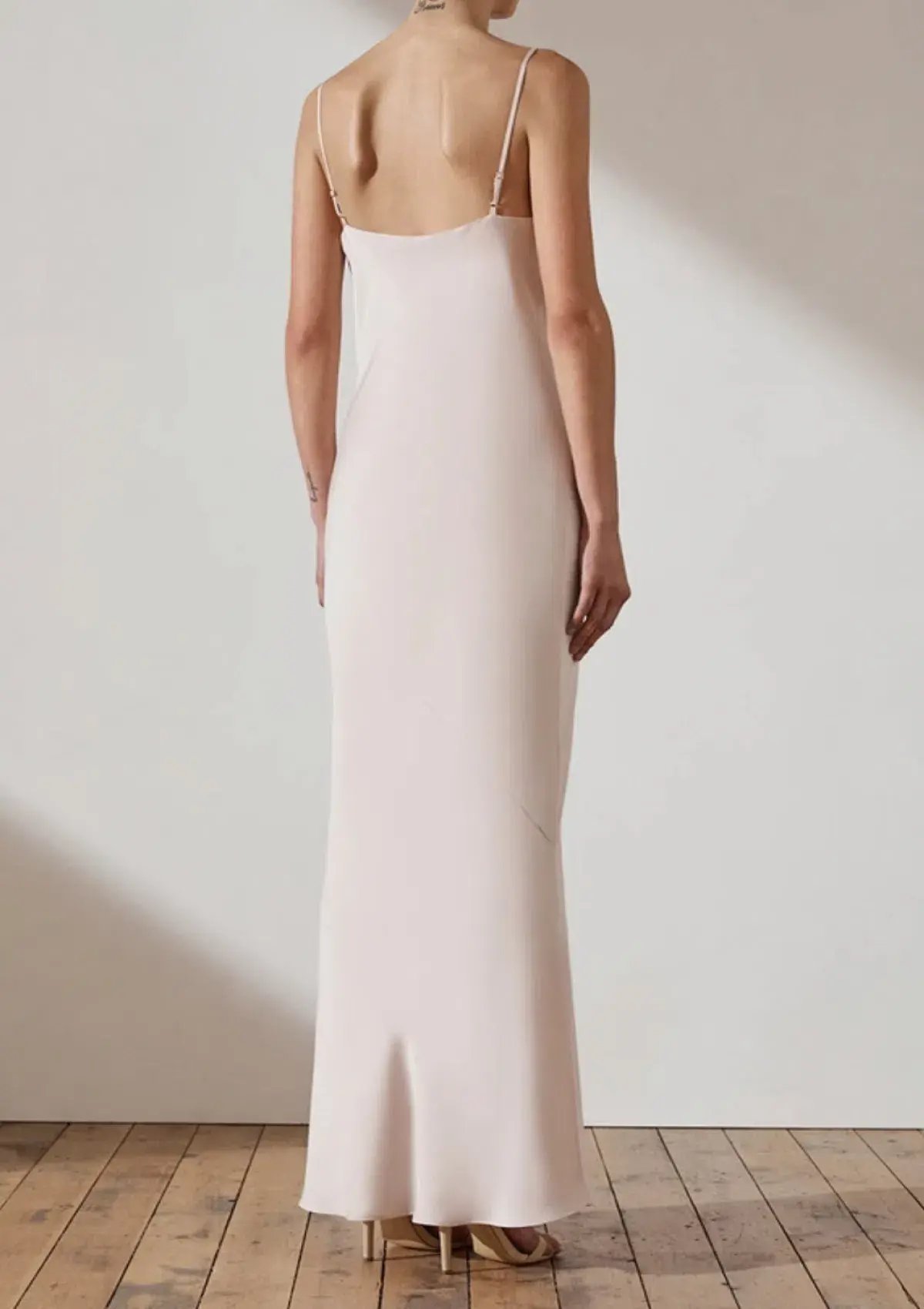 Shona Joy Luxe Bias Cowl Slip Dress Porcelain Size 6 photo 2