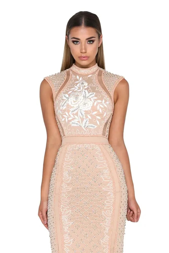 Portia and Scarlett Balmain Dress Nude Size 6 photo 3