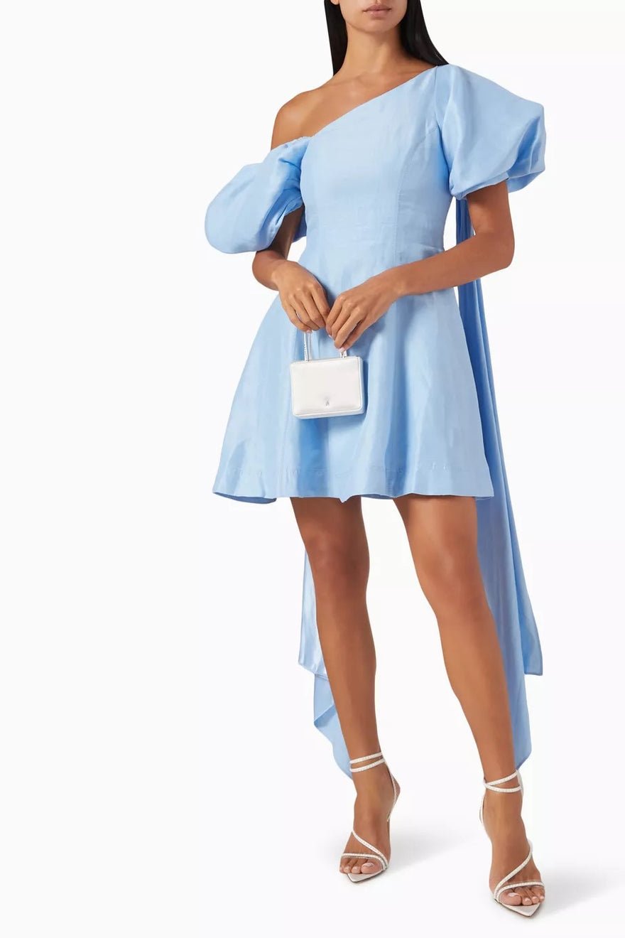 Aje Arista Tulip Sleeve Mini Dress - Powder Blue photo 2