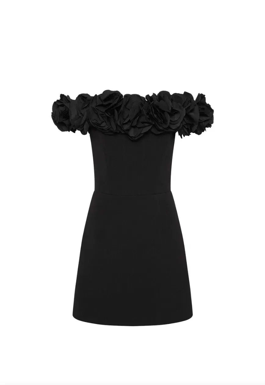Rebecca Vallance Odetta Mini Dress Black Size 8 photo 6