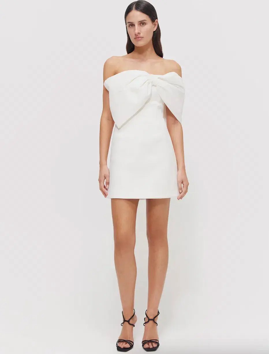 Rachel Gilbert Kace Mini Dress Ivory Size 3 / AU 12 photo 3