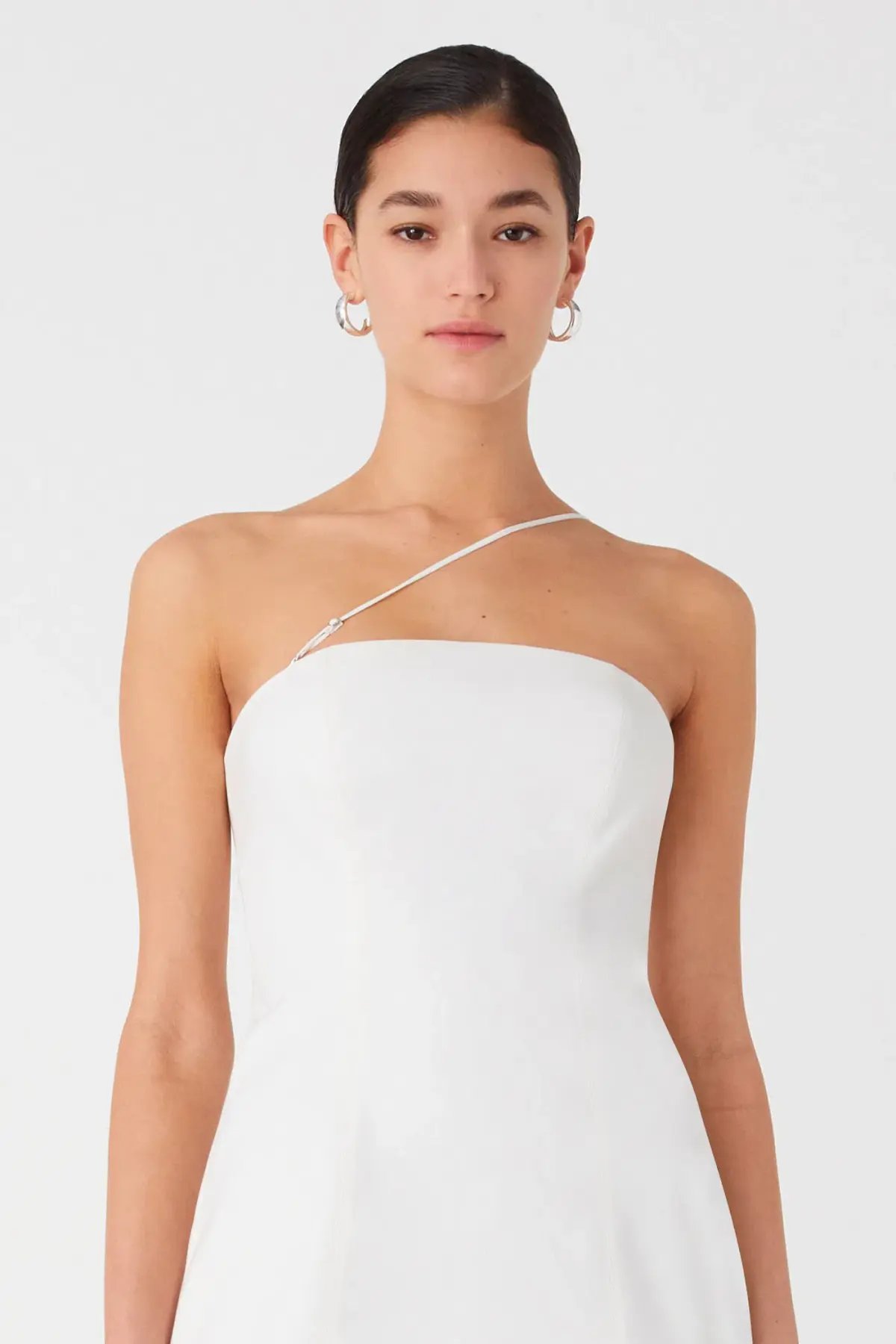 MISHA Adalynn Cotton Mini Dress Ivory Size 8 photo 3