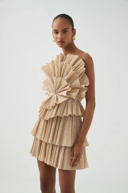 Aje Kyra Mini Dress Gold photo 3