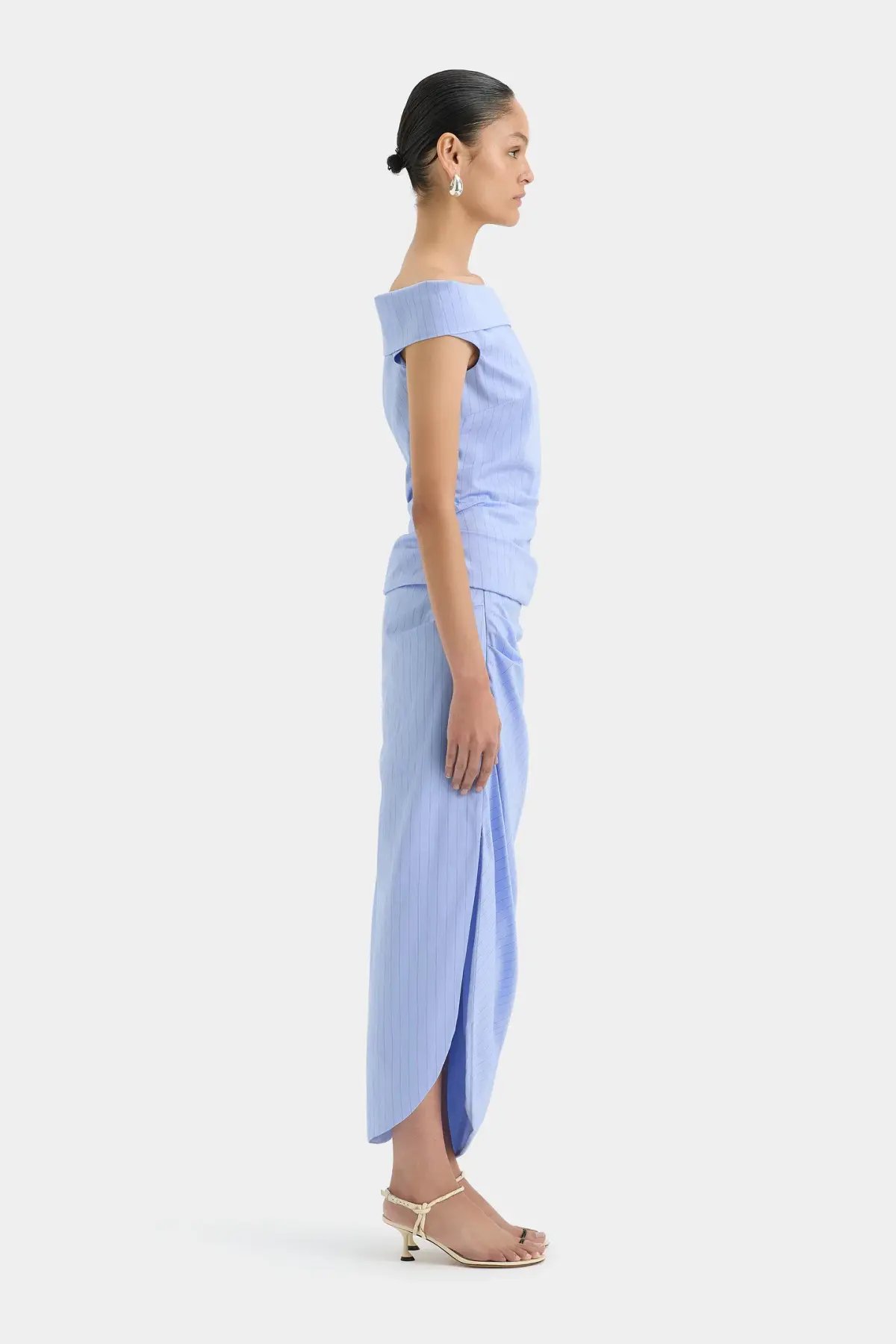 Sir the Label Lori Midi Skirt Size 1 Sky Blue photo 2