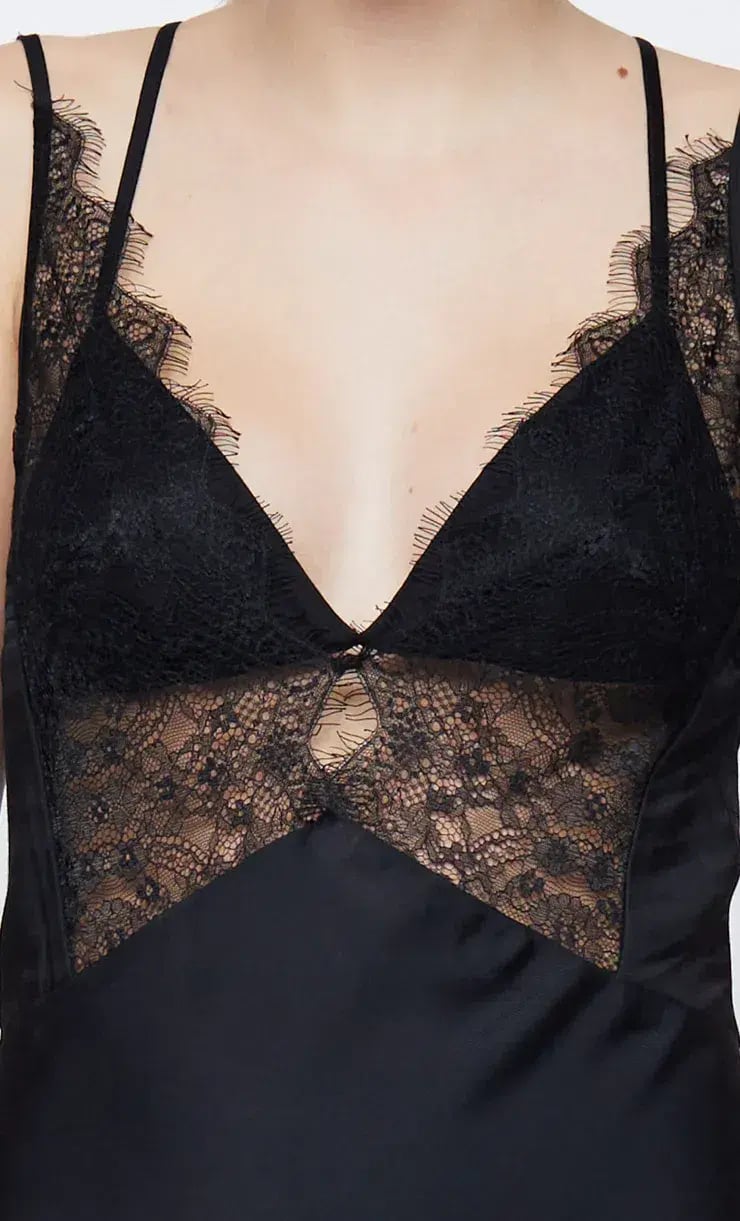 Bec & Bridge Lucille Lace Maxi Dress Black Size 12 photo 4
