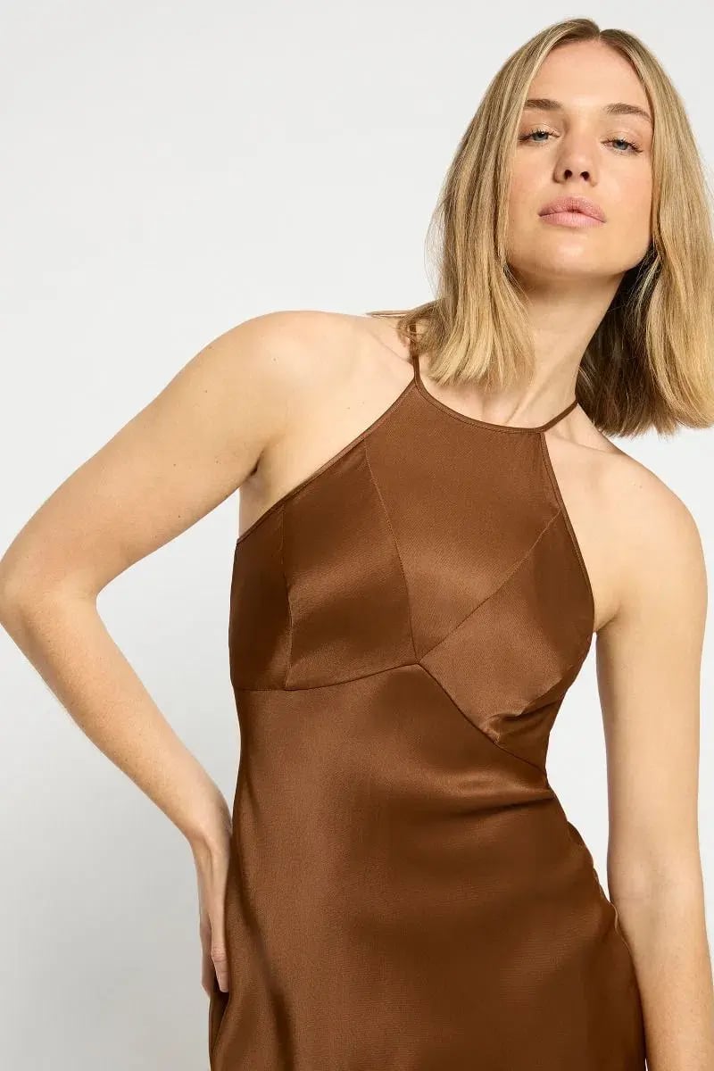 Sass and Bide Occasional Mix Dress Brown Size AU 6 photo 3