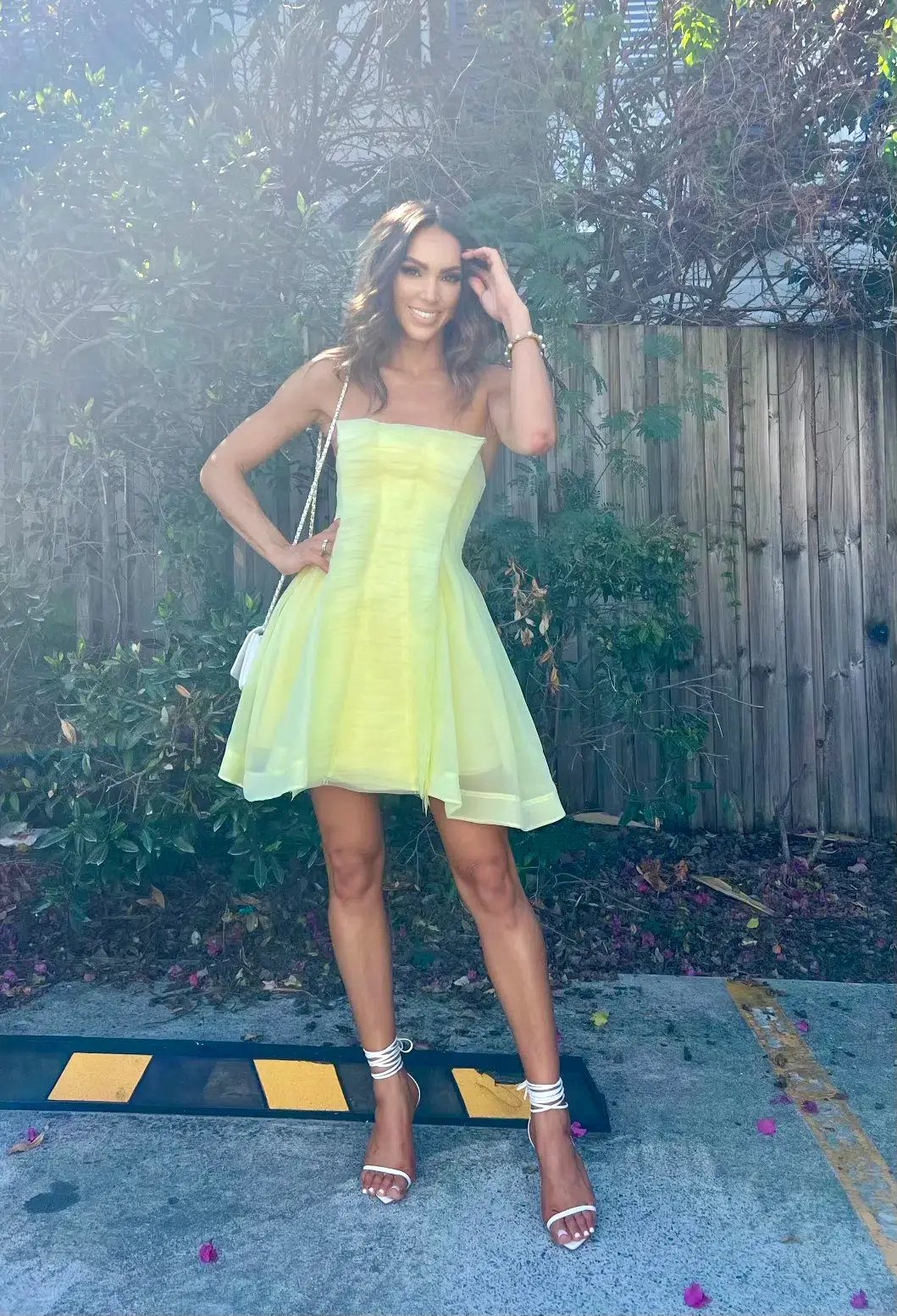 Aje Aspect Mini Dress Lemon Yellow Size AU 6 photo 2
