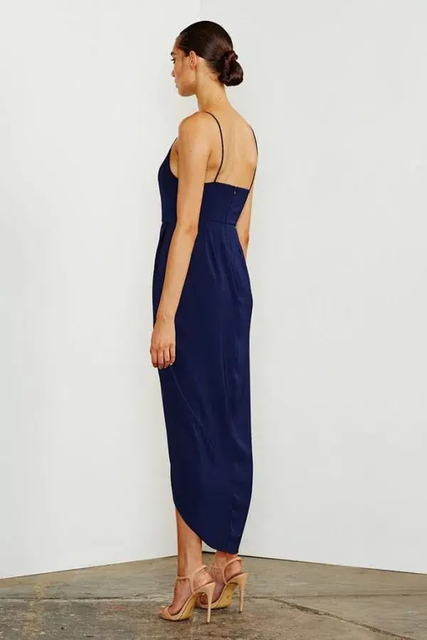 Shona Joy Core Cocktail Draped Maxi Dress Navy Size 16 photo 3