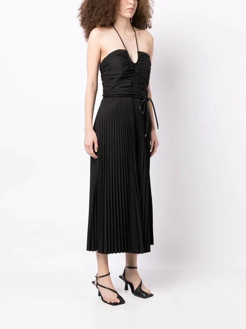 Rebecca Vallance Magdalena Halter Midi Dress Black Size 16 photo 3