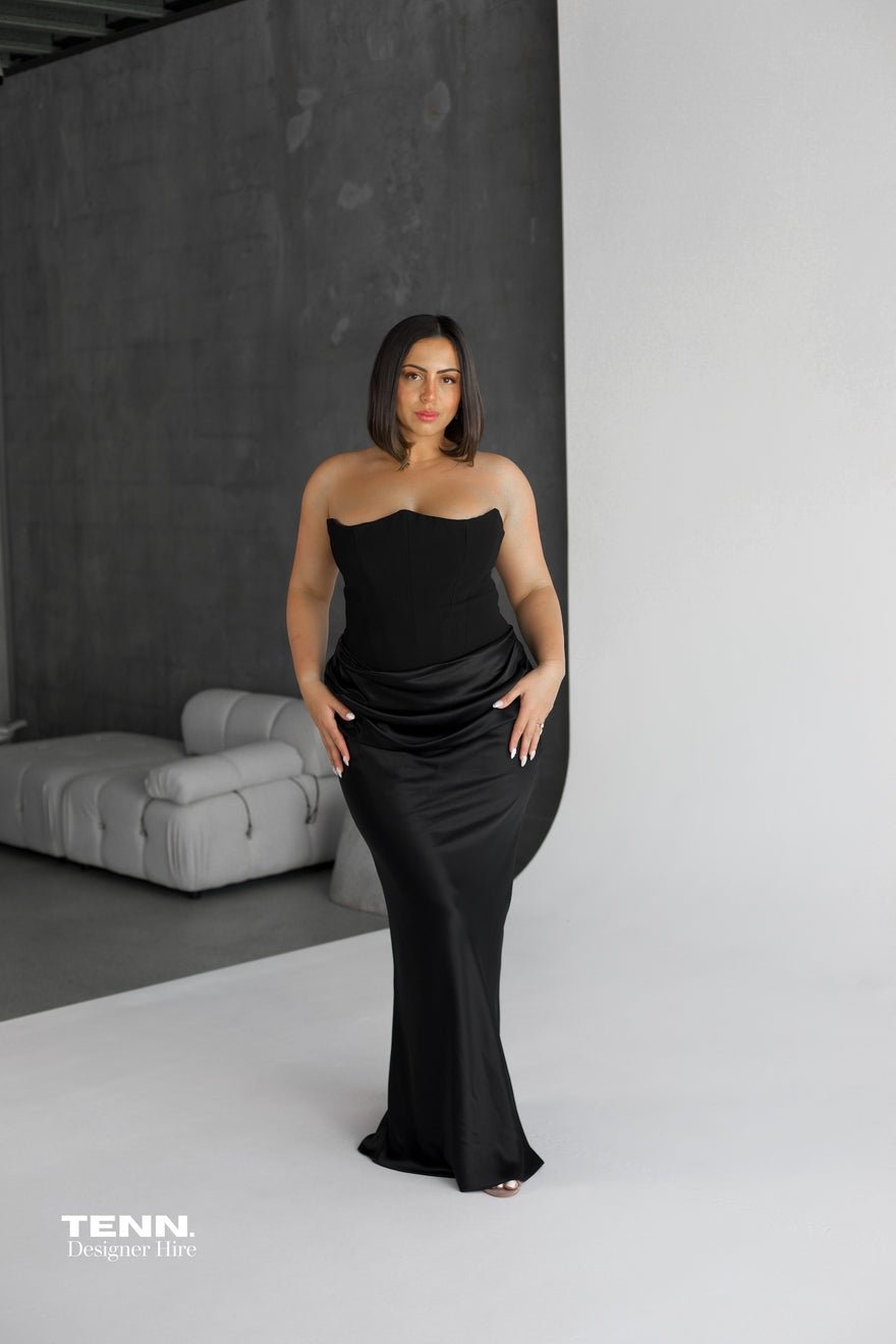 House of CB Persephone Corset Gown - Black photo 2