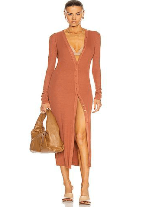 Scanlan Theodore Crepe Knit Bralette Dress Orange Size 8 photo 18