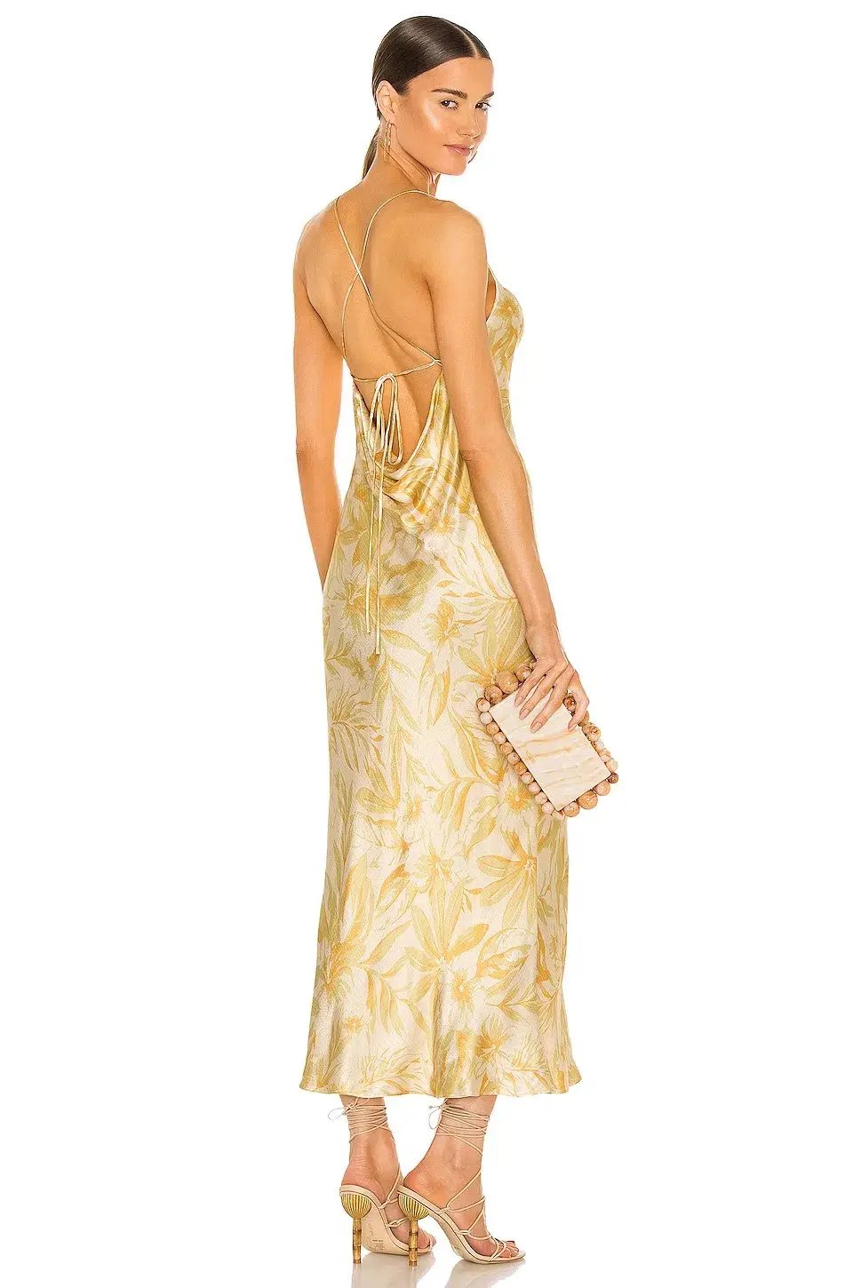 Bec & Bridge Tropical Punch Maxi Dress Yellow Floral Print Size 8 photo 3