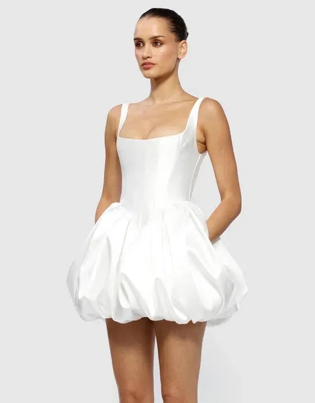 Effie Kats Muse Mini Dress / White / Size 8 photo 2