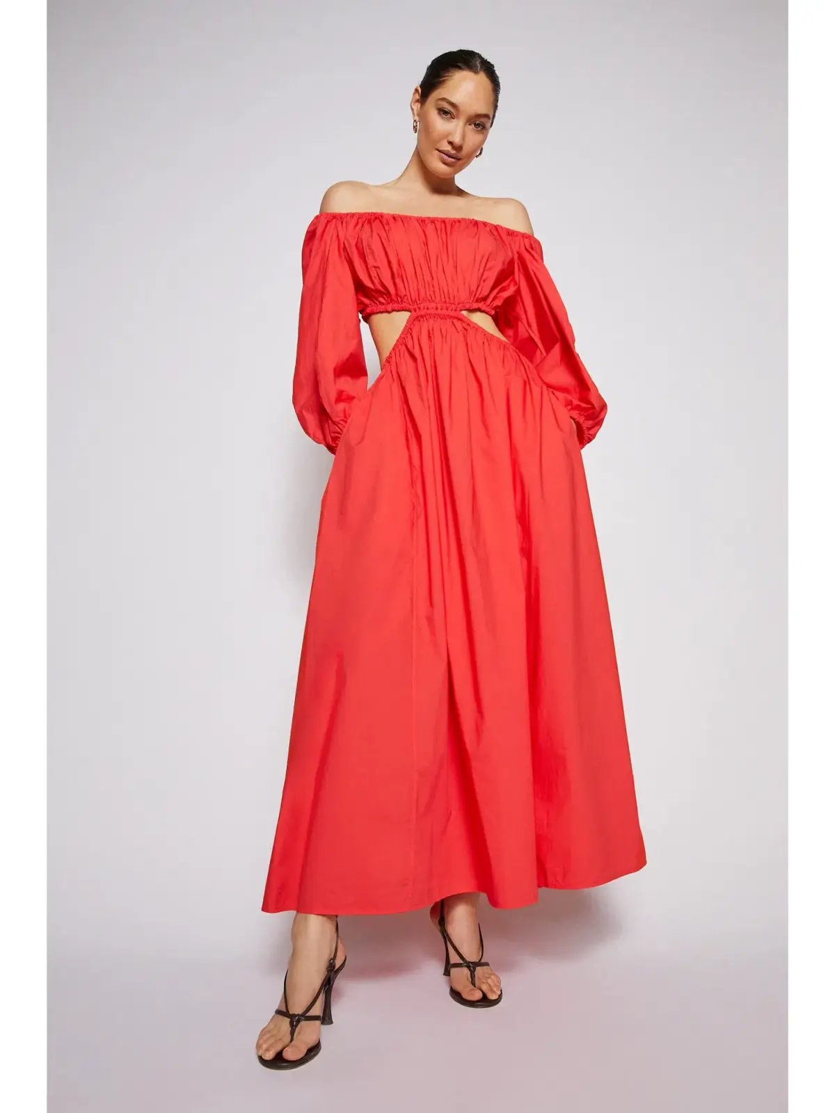 Scanlan Theodore Parachute Cotton Gather Dress Poppy Size AU 10 photo 2