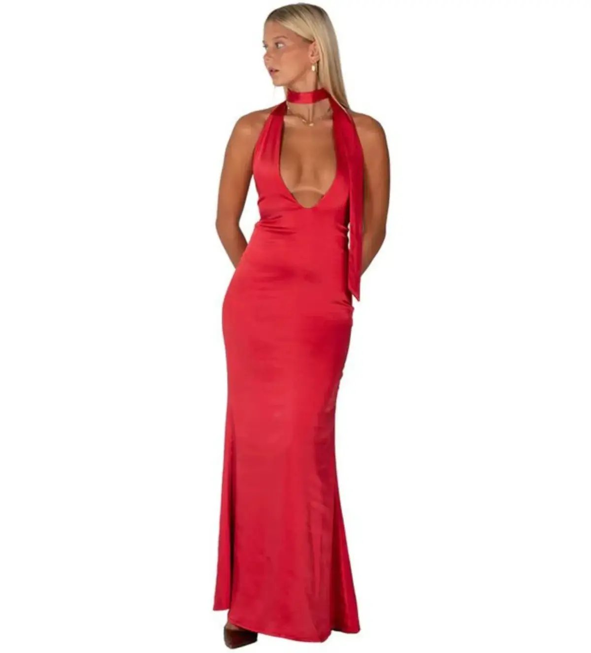 I am Delilah Margot Maxi Dress Cherry Size 6 photo 2