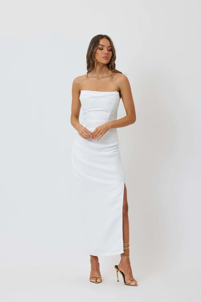 BIANCA & BRIDGETT EVELYN DRESS - WHITE photo 4