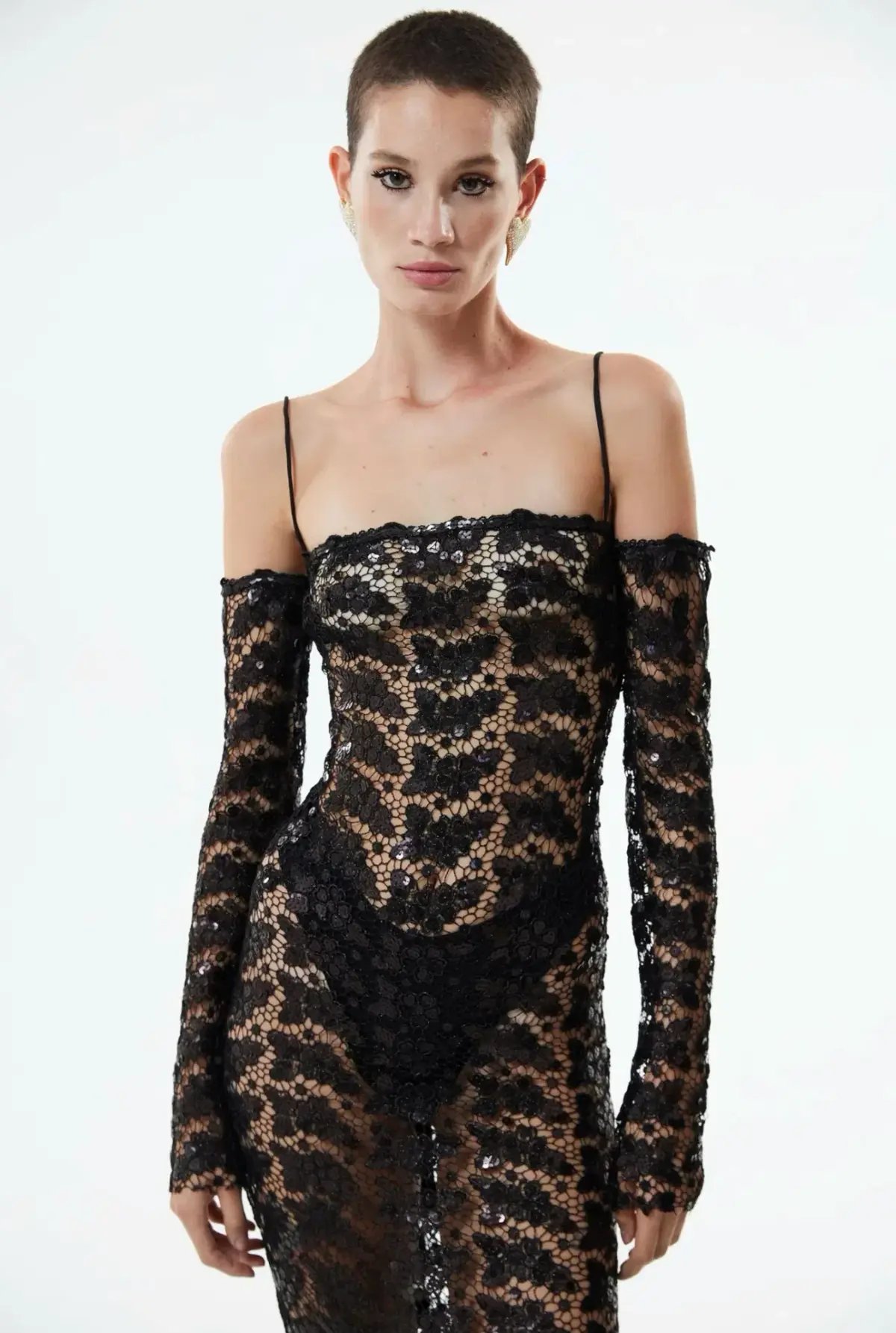 THE NEW ARRIVALS by İlkyaz Özel Moss in El Hedonismo Dress Black Size 6/XS photo 4
