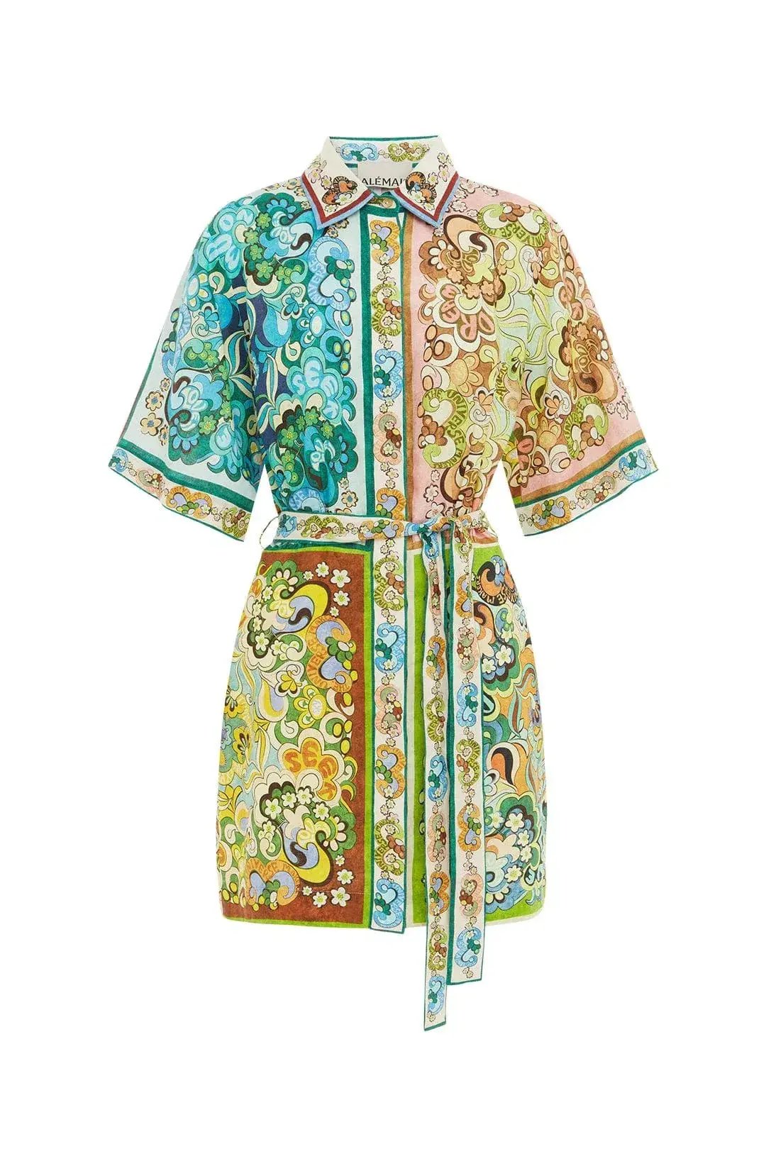 Alemais Dreamer Mini Dress Multi Print Size 16 photo 5