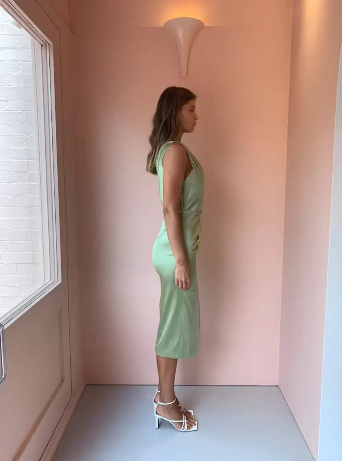 Manning Cartell Style Code Asym Midi Dress in Pistachio Green Size AU 6 photo 3