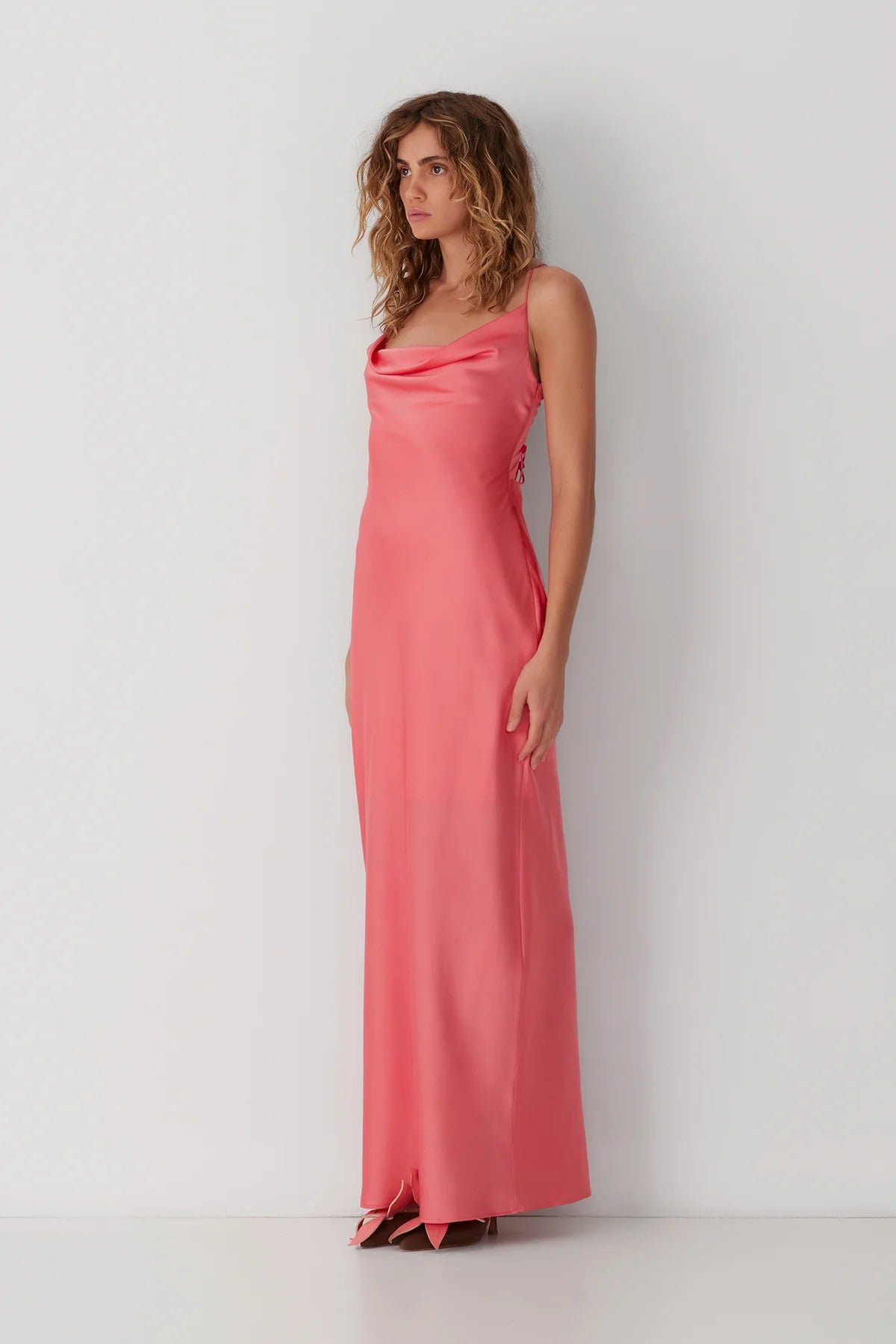 THE WOLF GANG LAS LOLAS MAXI DRESS - CORAL photo 2