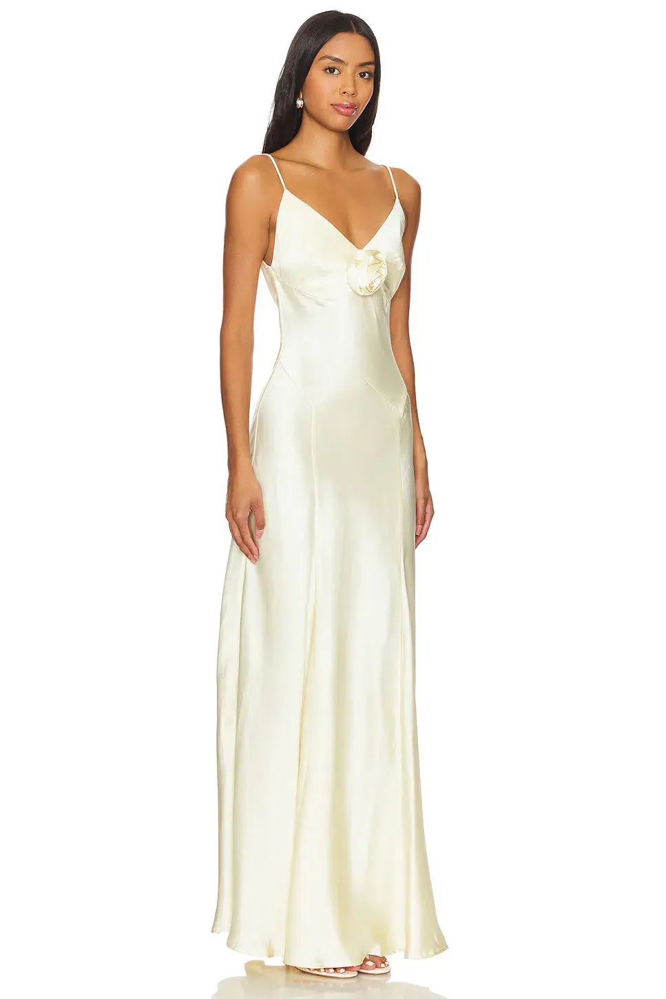 Bubish Savannah Rosette Gown in Butter Yellow Size 10/S photo 3