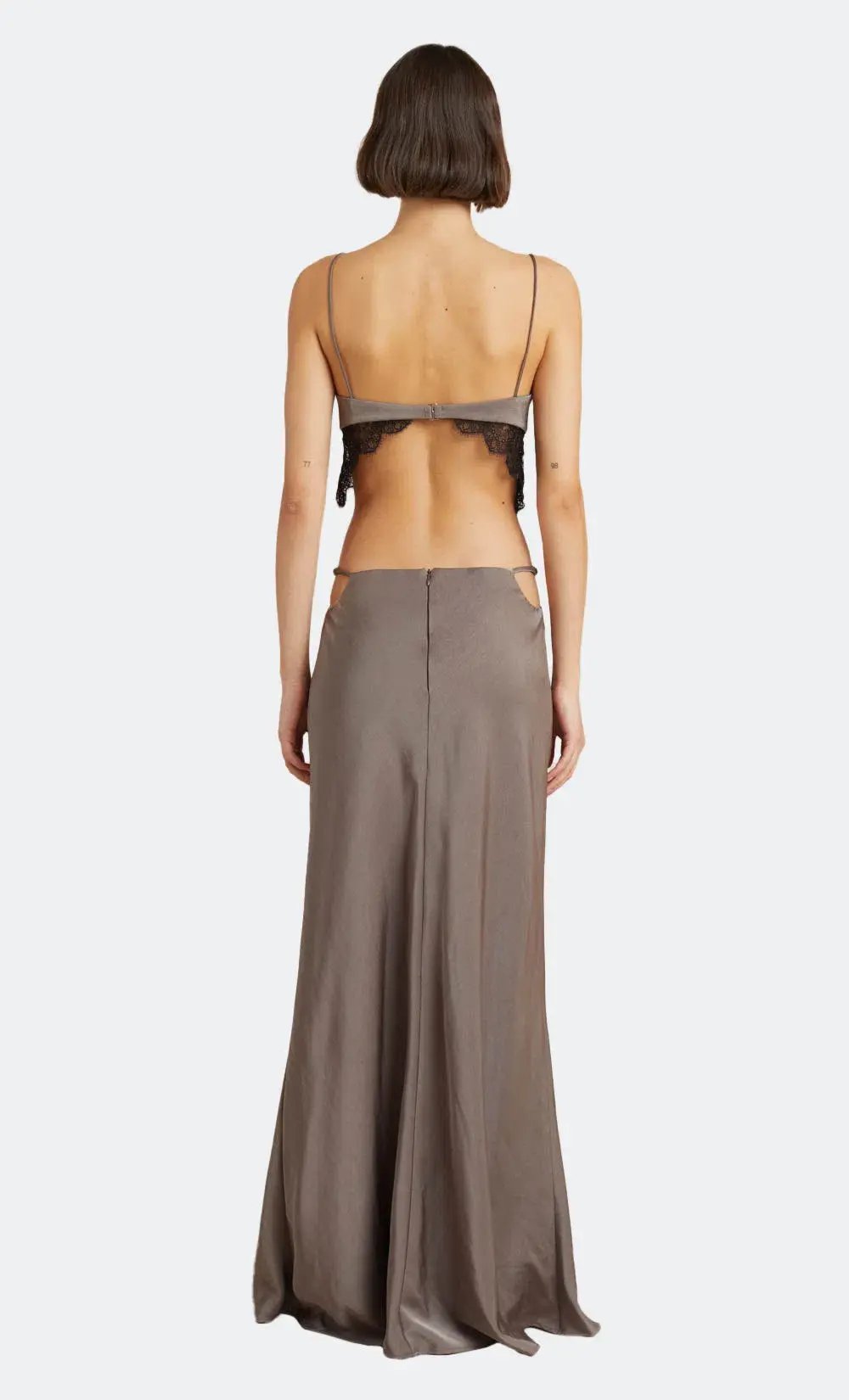 Bec & Bridge Camille Top & Maxi Skirt Set Pewter Size 6 photo 2