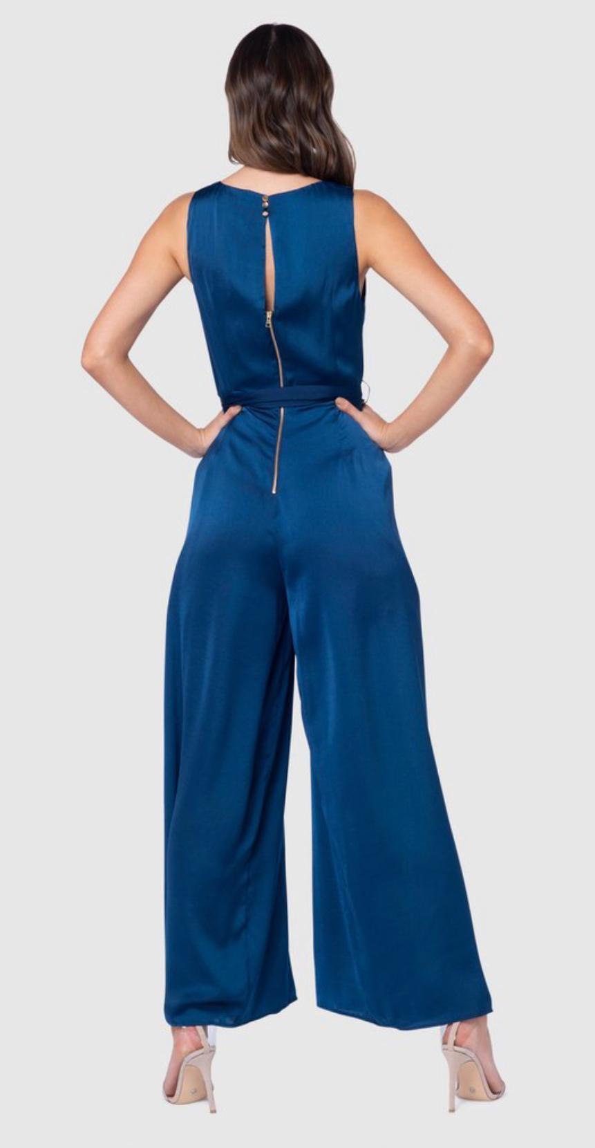 Pilgrim My Lucid Jumpsuit Electric Blue Size 10 photo 3