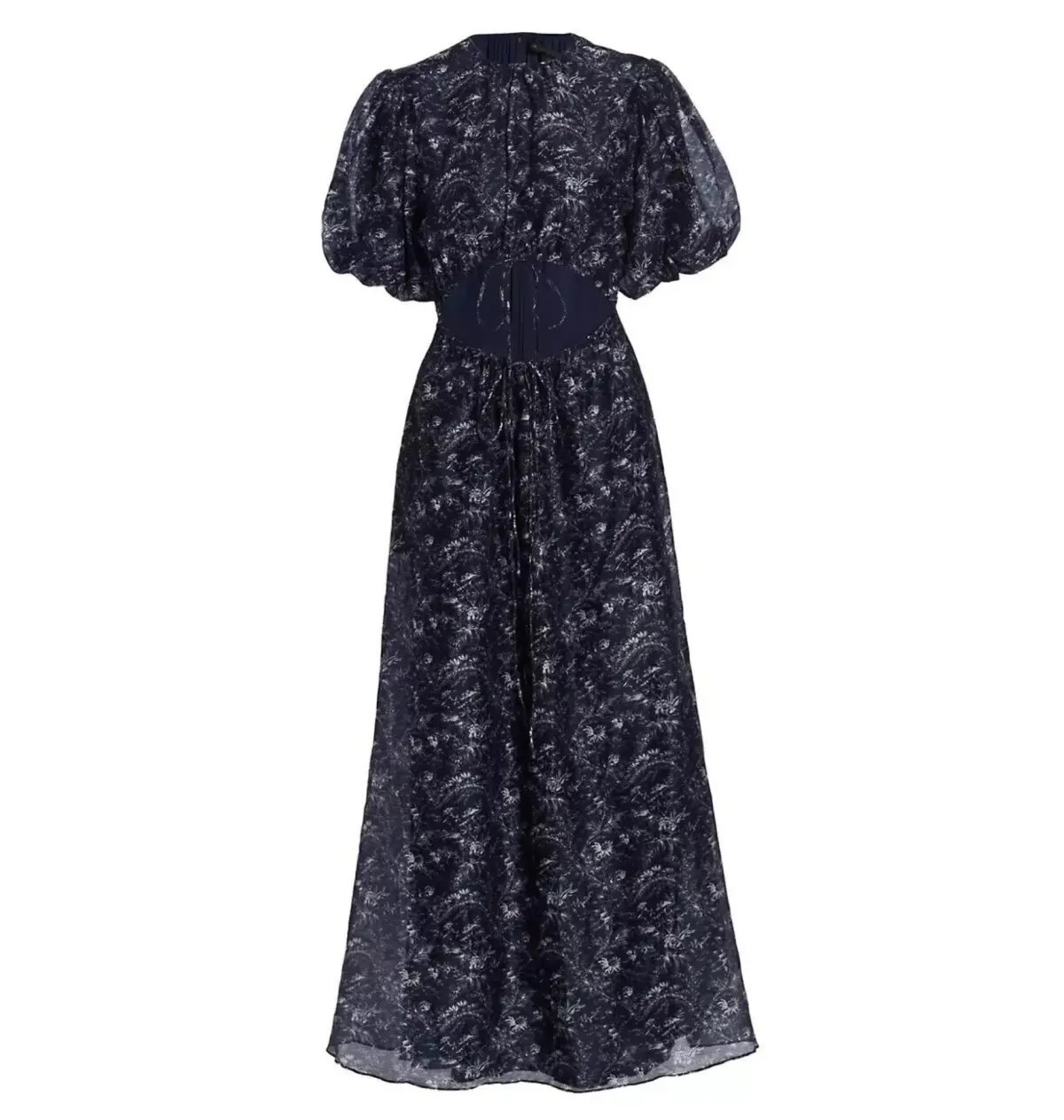 Sir the Label Caprice Puff Sleeve Midi Dress in Navy Size 1 / AU 8 photo 4