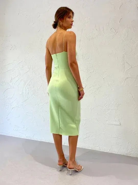 Bec & Bridge Apple Clover Midi Dress Green Size 12 photo 4