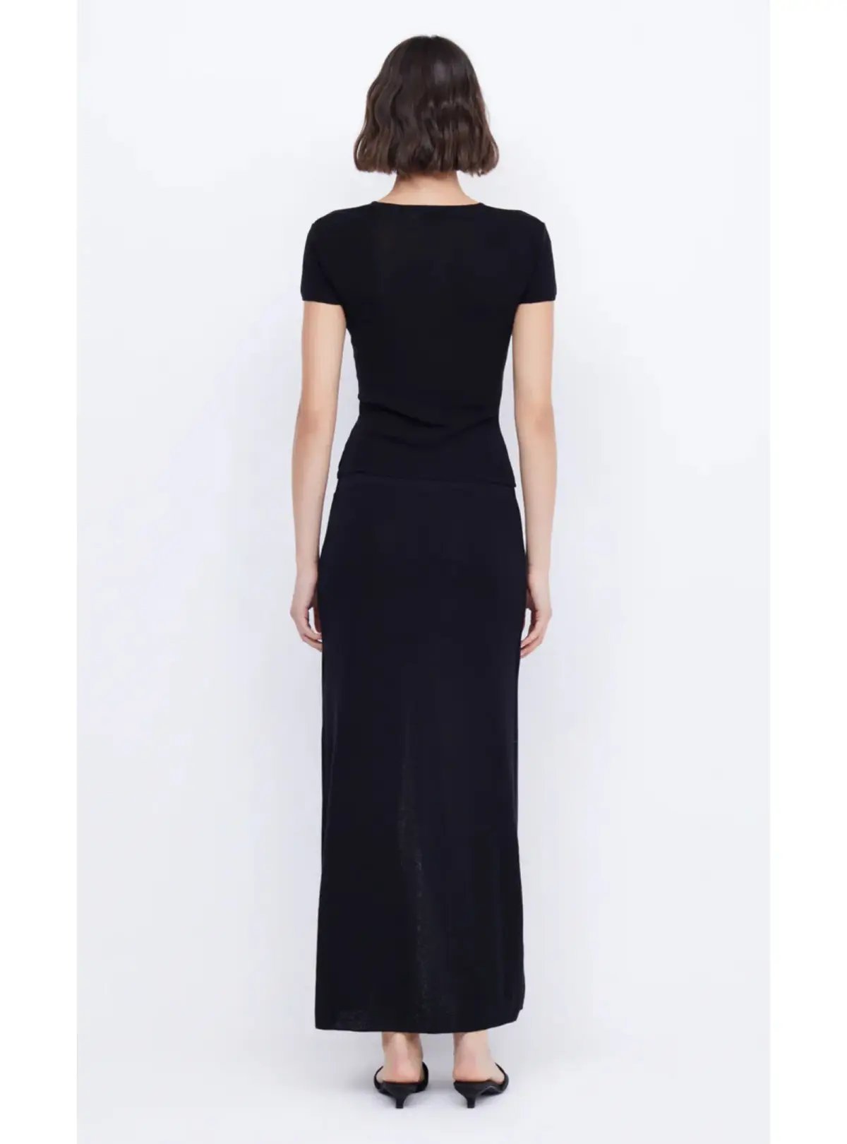 Bec & Bridge Caspian Knit Maxi Skirt Black Size AU 6 photo 3