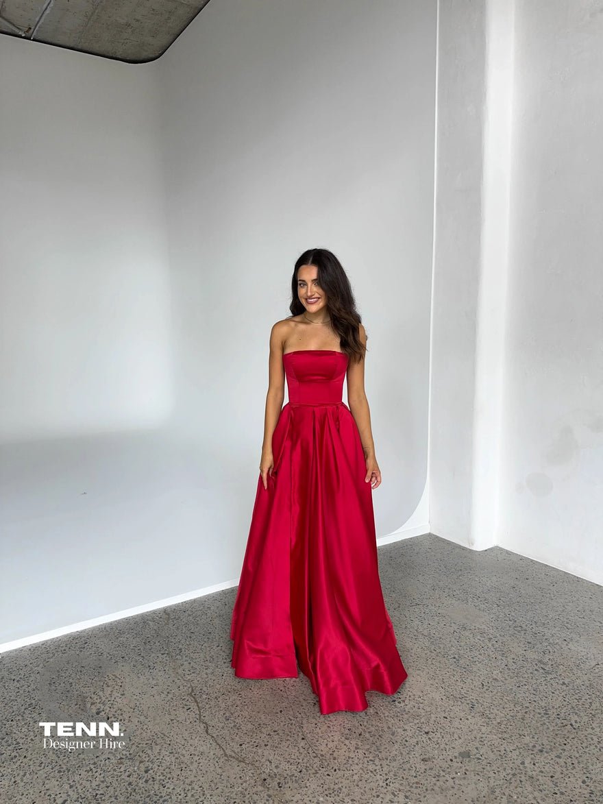 Lia Stublla Rosa Gown - Red photo 4
