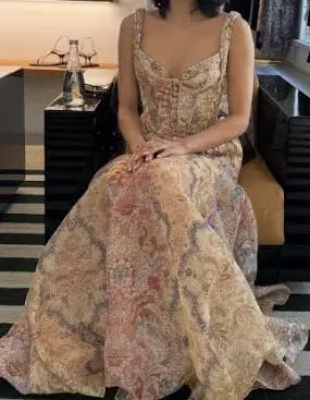 Zimmermann The Rebellion Corded Maxi Dress in Spliced Floral Size 0/Au 8 photo 2