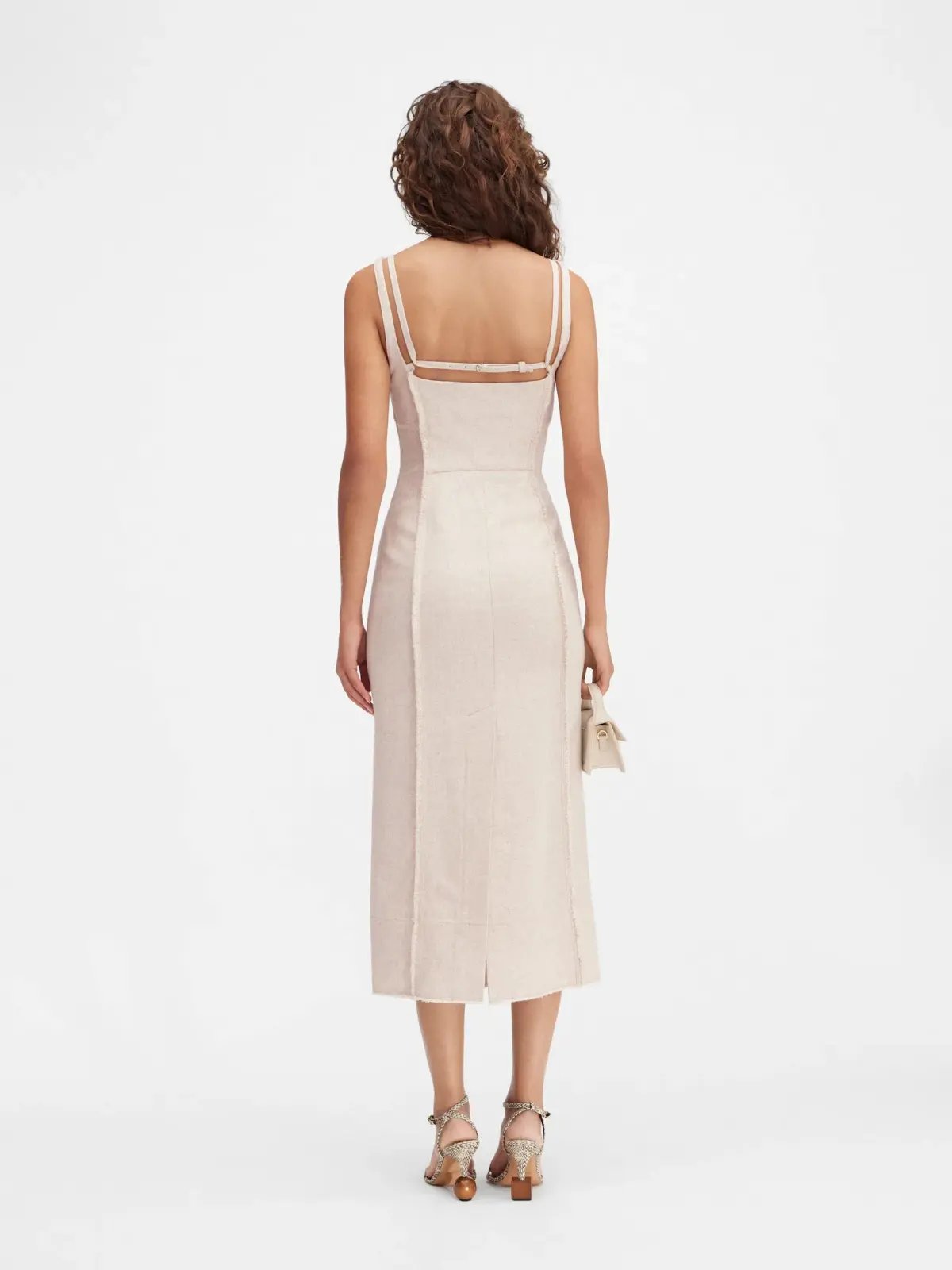 Jaquemus La Robe Valerie Dress Midi Beige Size AU 8 photo 2