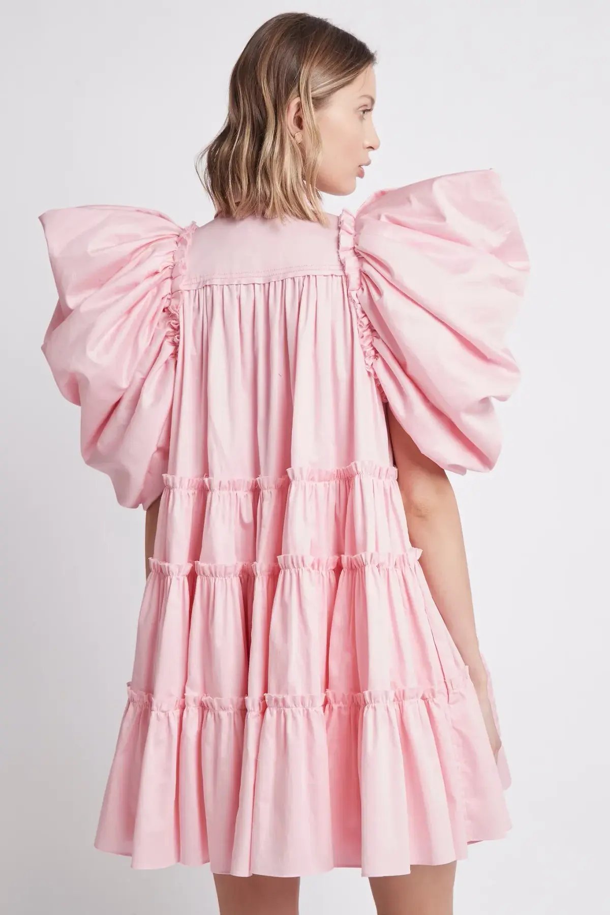 Aje Swift Butterfly Sleeve Smock Dress Pink Size AU 12 photo 3