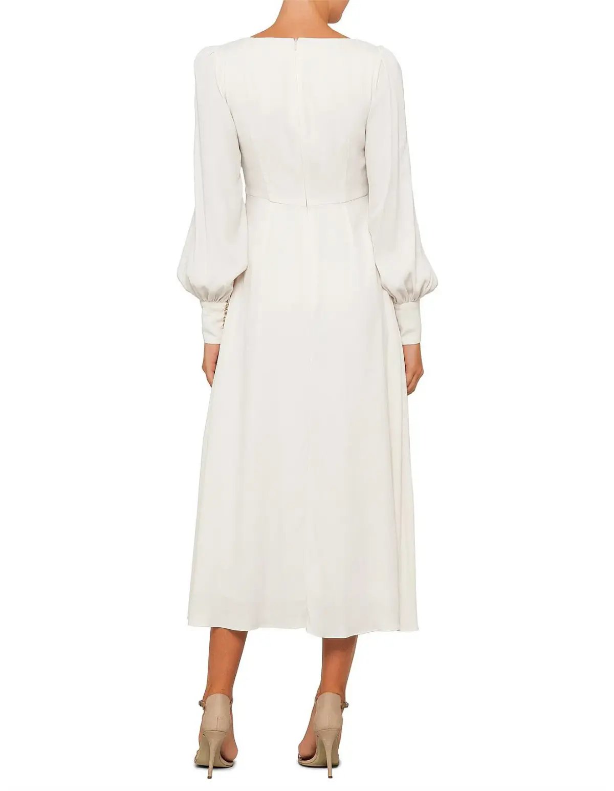 Zimmermann Rouche Midi Dress White Size 2 / AU 12 photo 2