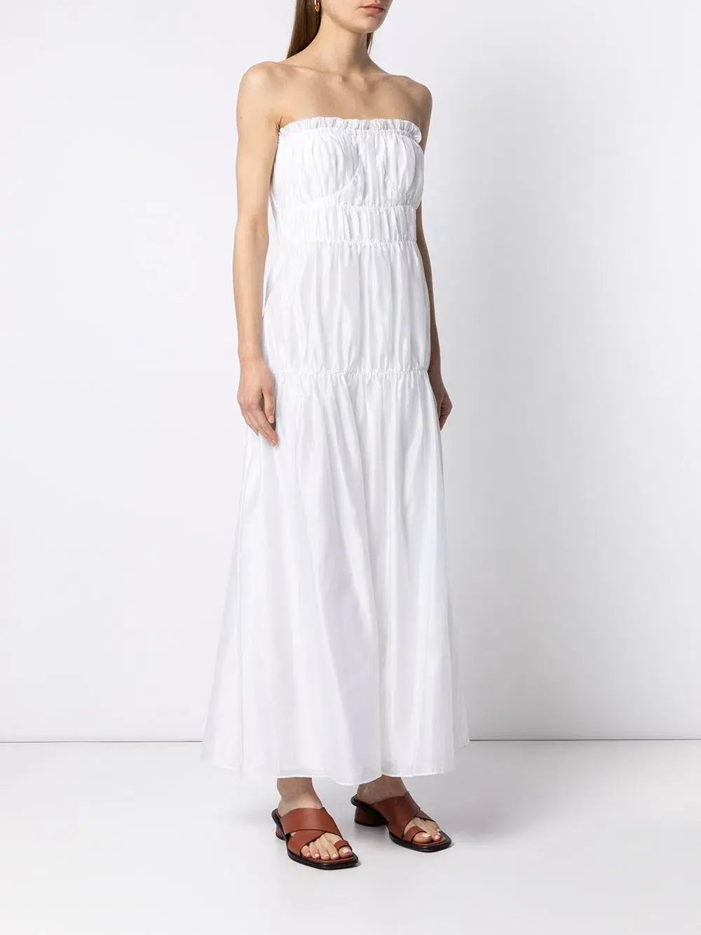 Sir The Label Dimitri Strapless Midi Dress Ivory Size 2 / 10 AU photo 2