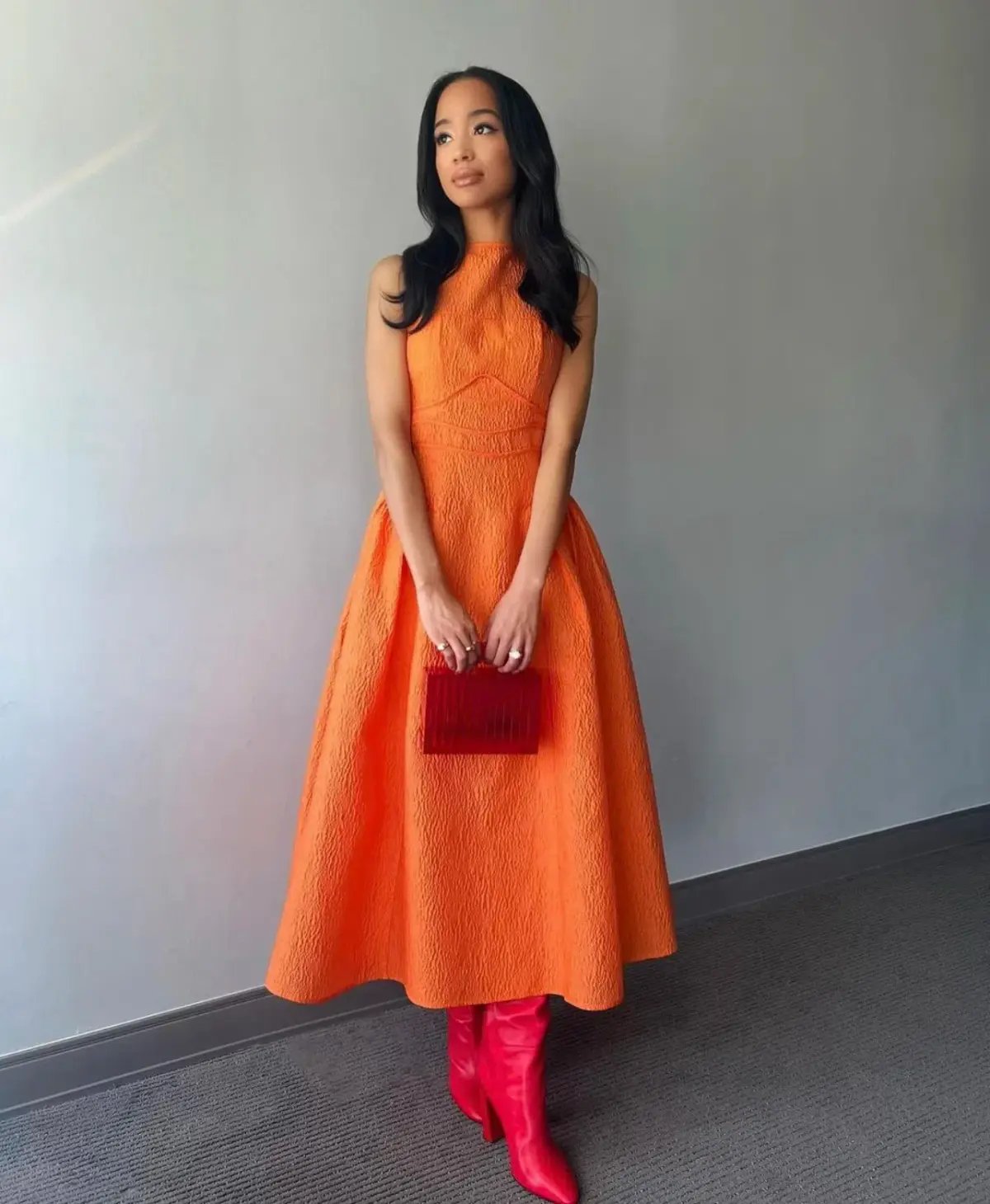 Rachel Gilbert Sophia Dress Orange Size AU 6 photo 3