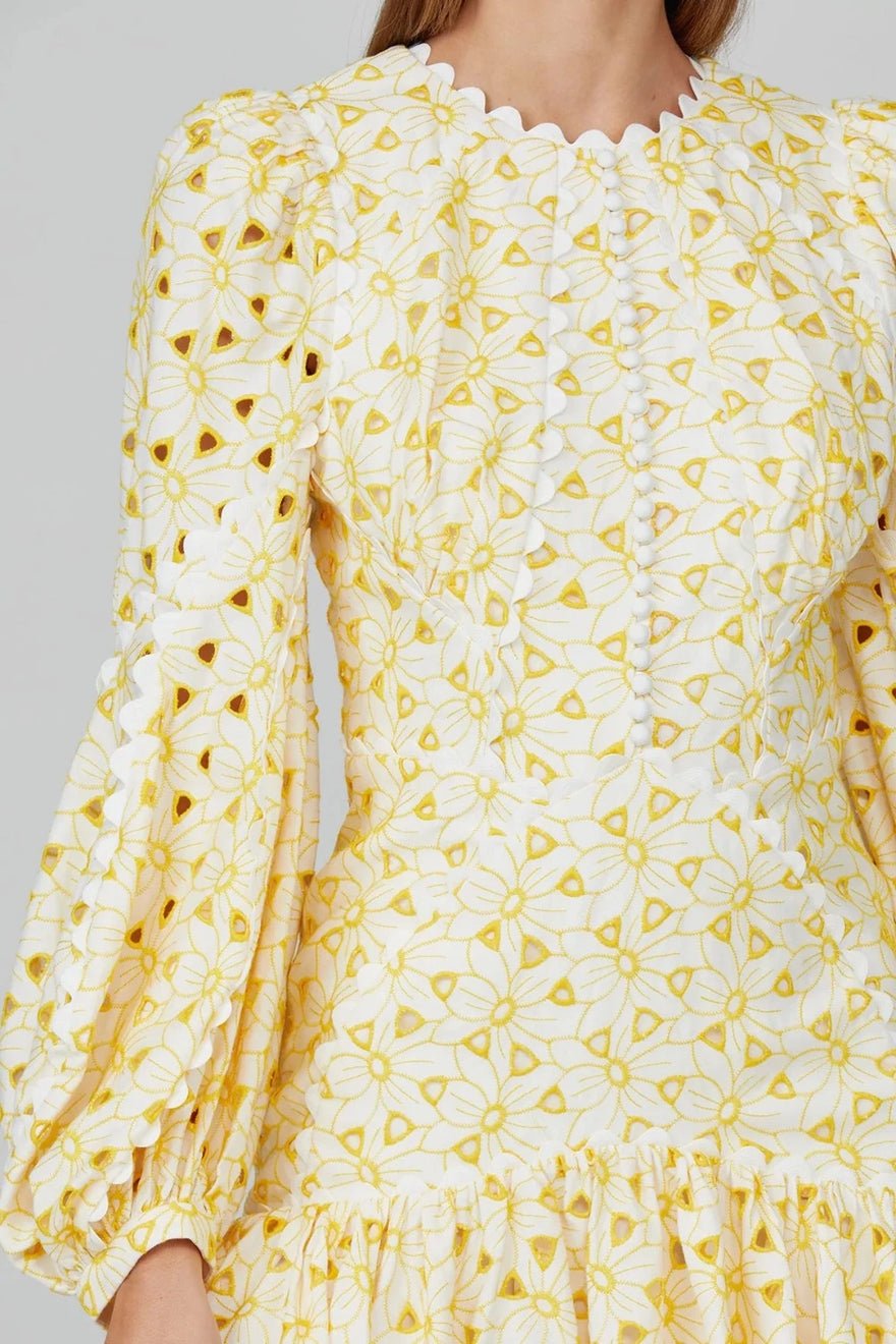 Acler Walker Floral Yellow Dress photo 4