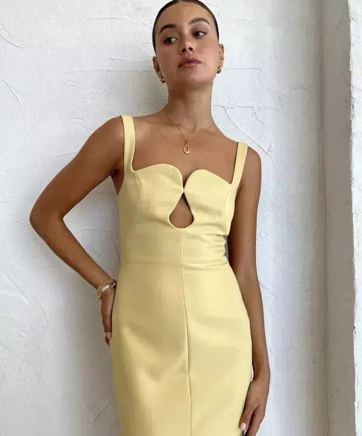 Camilla and Marc Brixton Midi Dress Mustard Yellow Size 12 photo 4