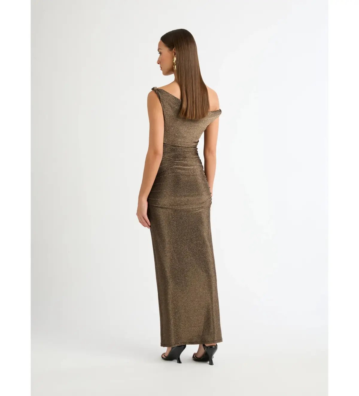 Sheike Athena Maxi Dress in Gold Size 6 photo 2