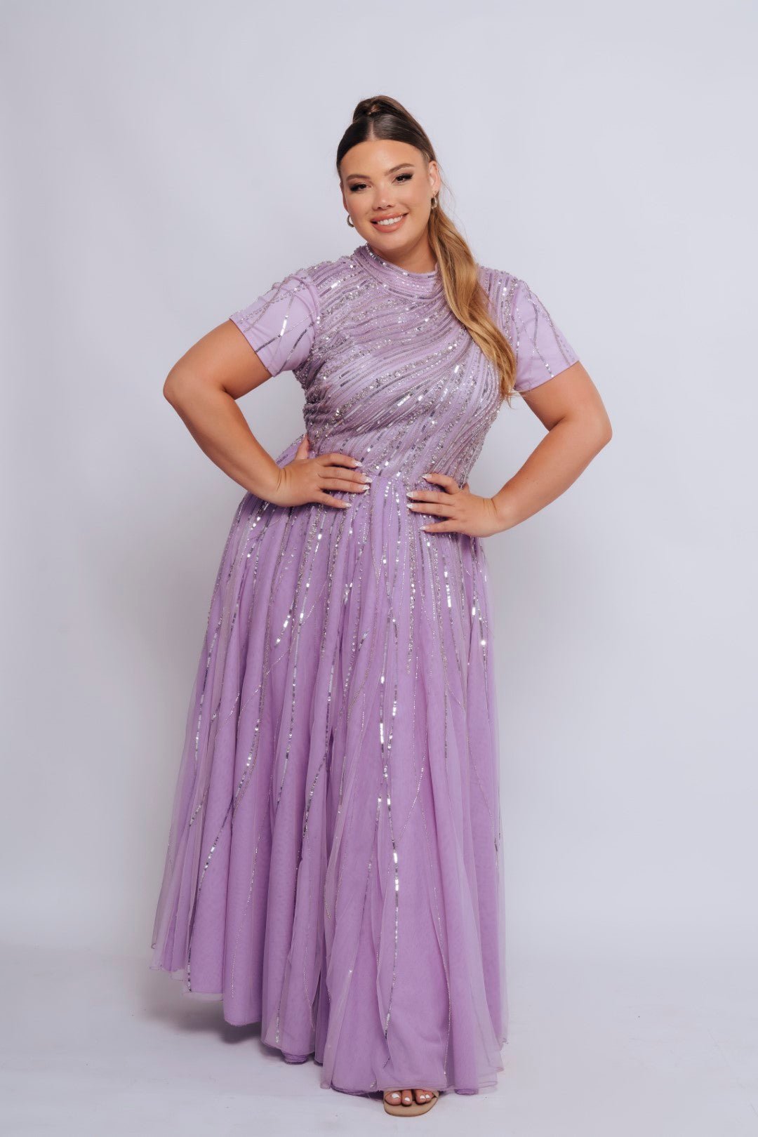 ROKSAR CAP SLEEVE BY MY SECRET WARDROBE LILAC photo 5