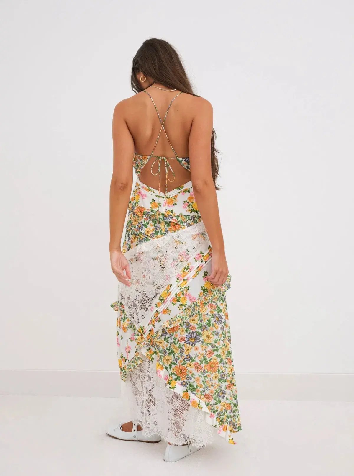For Love and Lemons Rosalyn Dress Floral Size M/AU 10 photo 3